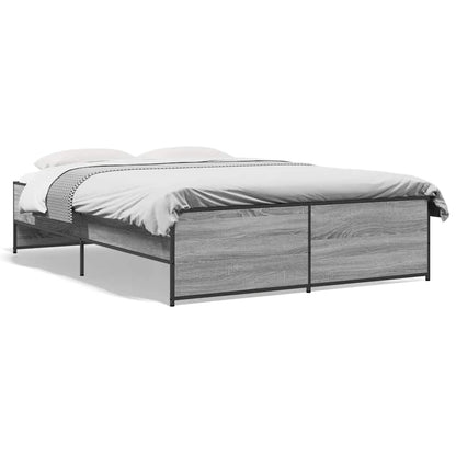 Giroletto Grigio Sonoma 140x190 cm in Legno Multistrato Metallo | homemem39
