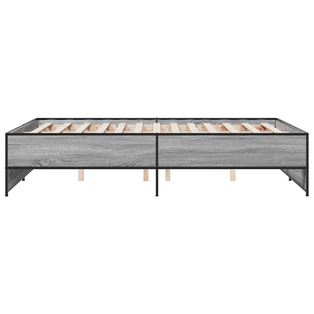 Giroletto Grigio Sonoma 140x190 cm in Legno Multistrato Metallo | homemem39