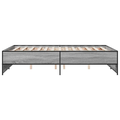 Giroletto Grigio Sonoma 140x190 cm in Legno Multistrato Metallo | homemem39