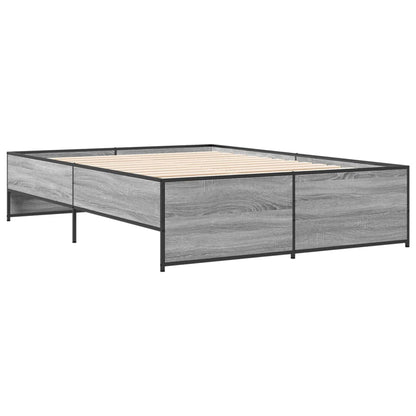 Giroletto Grigio Sonoma 135x190 cm in Legno Multistrato Metallo | homemem39