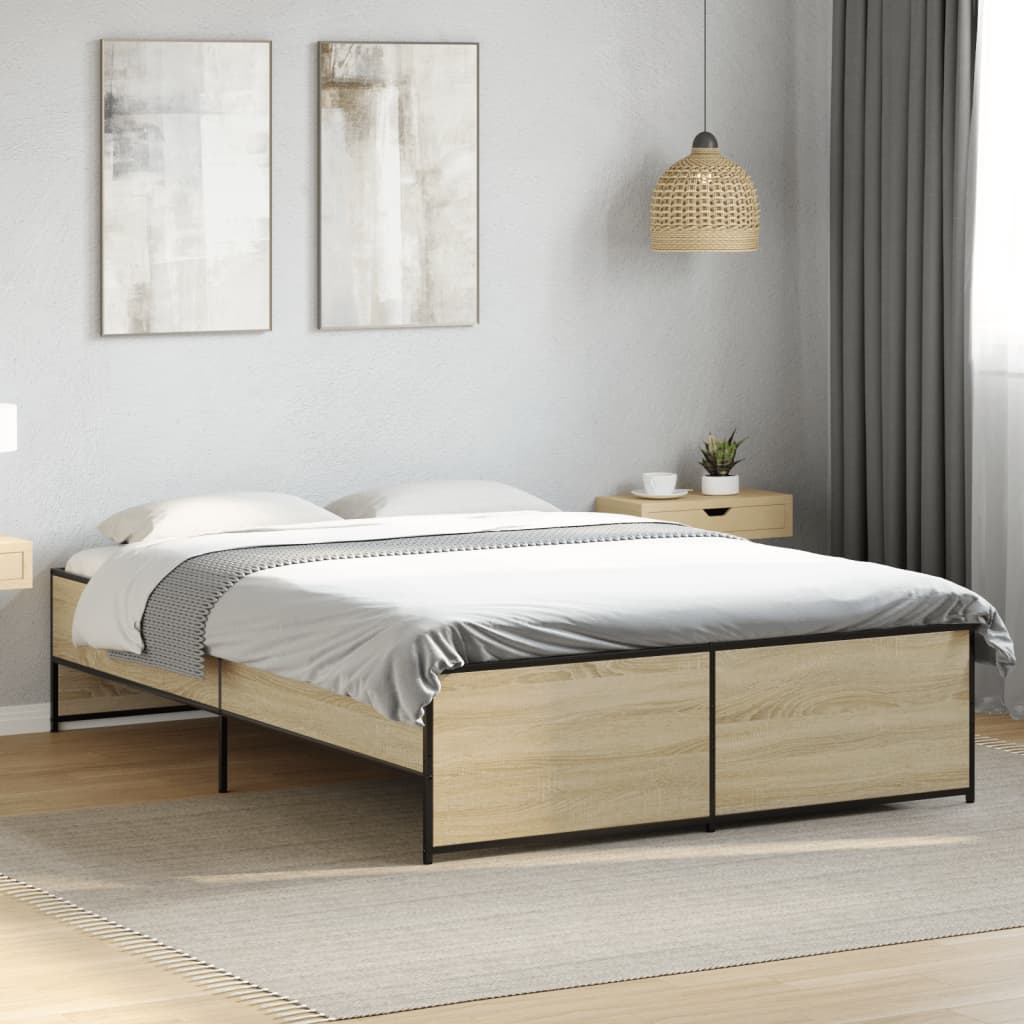 Giroletto Rovere Sonoma 120x190 cm in Legno Multistrato Metallo | homemem39