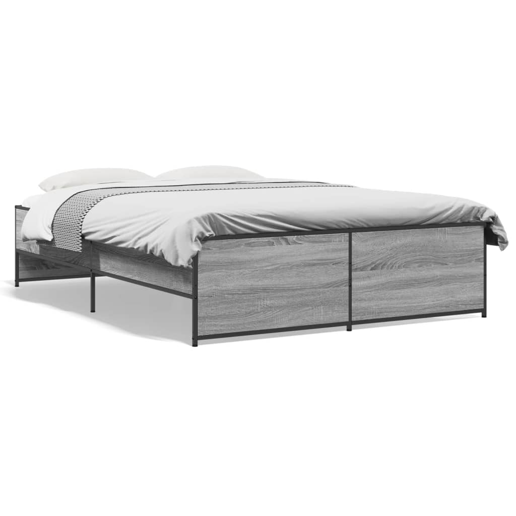 Giroletto Grigio Sonoma 120x190 cm in Legno Multistrato Metallo | homemem39