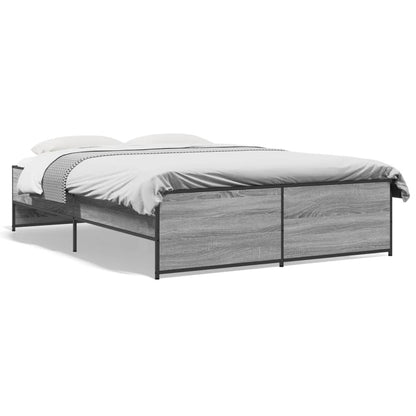 Giroletto Grigio Sonoma 120x190 cm in Legno Multistrato Metallo | homemem39