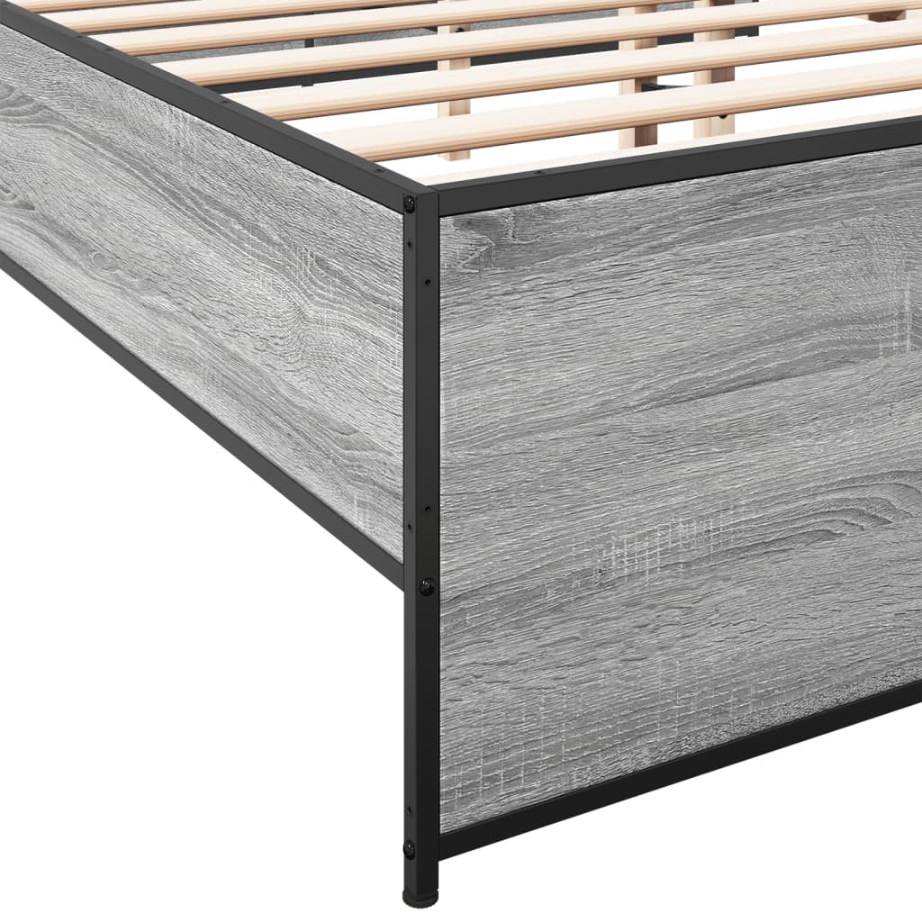 Giroletto Grigio Sonoma 120x190 cm in Legno Multistrato Metallo | homemem39