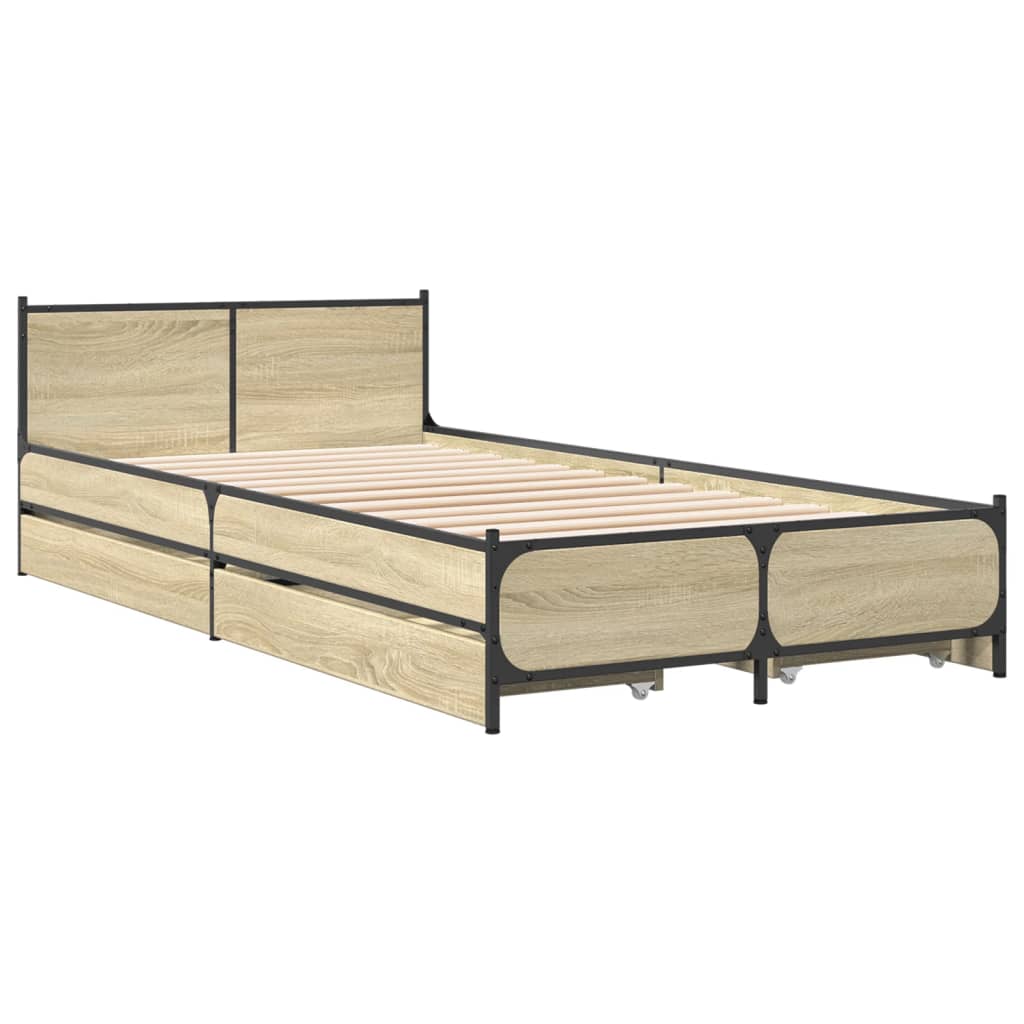 Giroletto Cassetti Rovere Sonoma 75x190 cm Legno Multistrato | homemem39