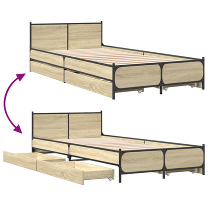 Giroletto Cassetti Rovere Sonoma 75x190 cm Legno Multistrato | homemem39