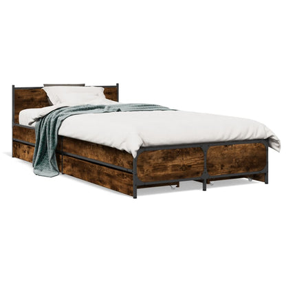 Giroletto con Cassetti Rovere Fumo 75x190 cm Legno Multistrato | homemem39