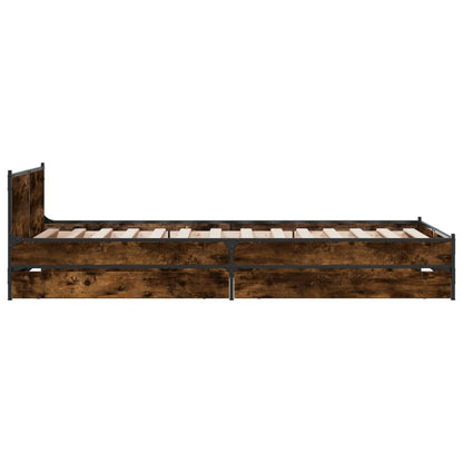 Giroletto con Cassetti Rovere Fumo 75x190 cm Legno Multistrato | homemem39
