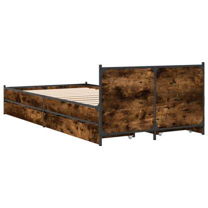 Giroletto con Cassetti Rovere Fumo 75x190 cm Legno Multistrato | homemem39