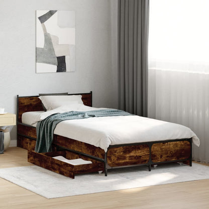 Giroletto con Cassetti Rovere Fumo 75x190 cm Legno Multistrato | homemem39