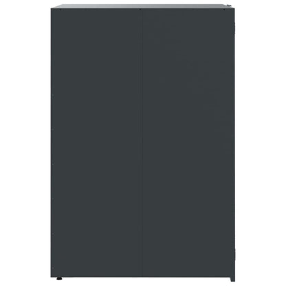 Copribidone con Ruote 3 Bidoni Antracite 207x79x117cm Acciaio - homemem39