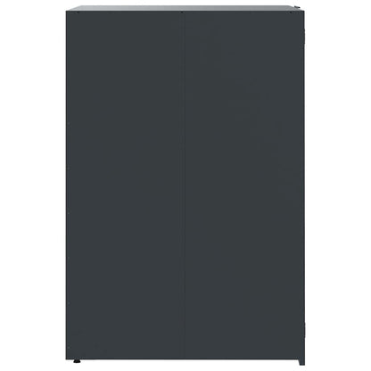 Copribidone con Ruote 6 Bidoni Antracite 414x79x117cm Acciaio - homemem39