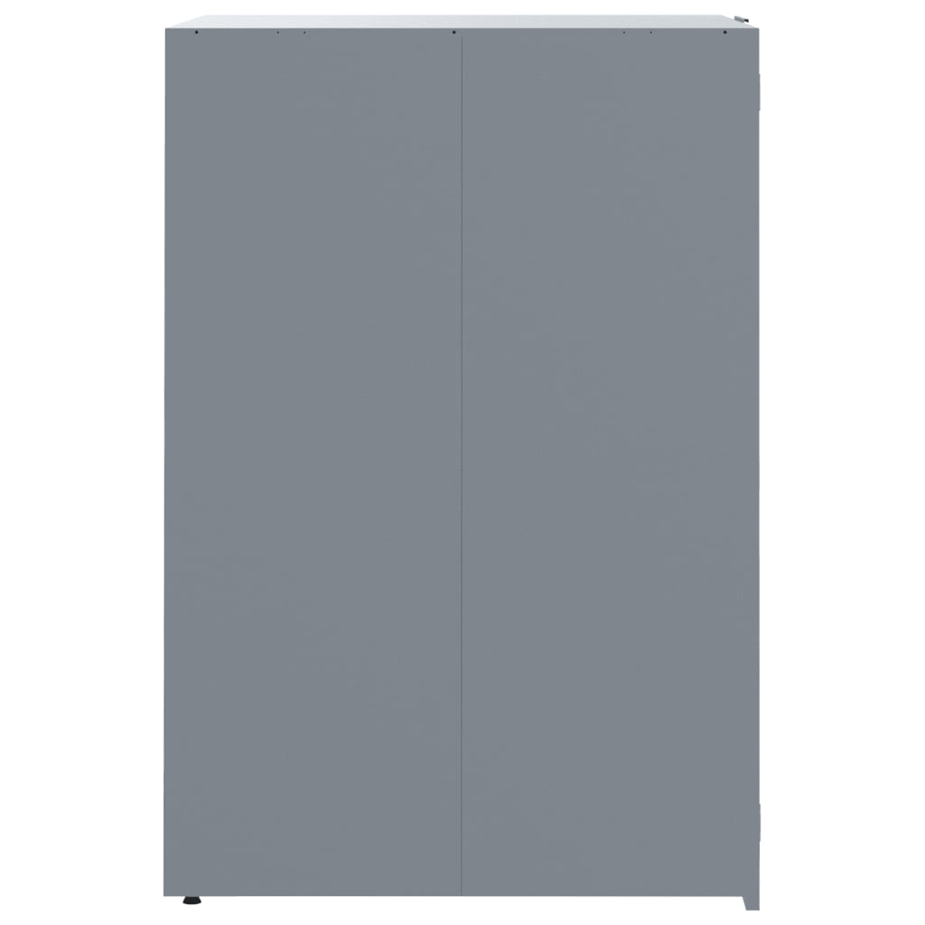 Copribidone con Ruote per 4 Bidoni Grigio 276x79x117cm Acciaio - homemem39