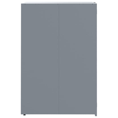 Copribidone con Ruote per 4 Bidoni Grigio 276x79x117cm Acciaio - homemem39