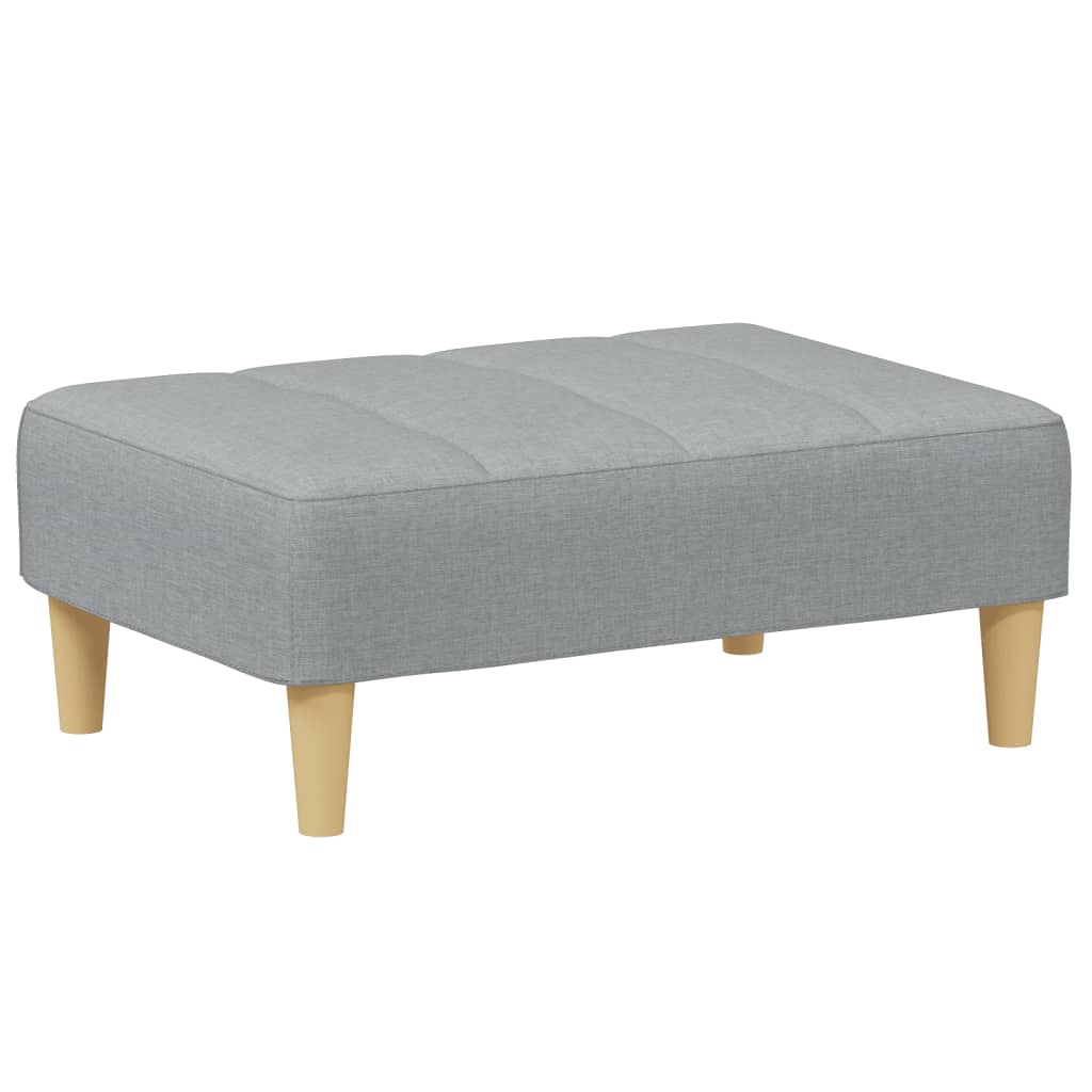 Poggiapiedi Grigio Chiaro 77x55x31 cm in Tessuto | homemem39