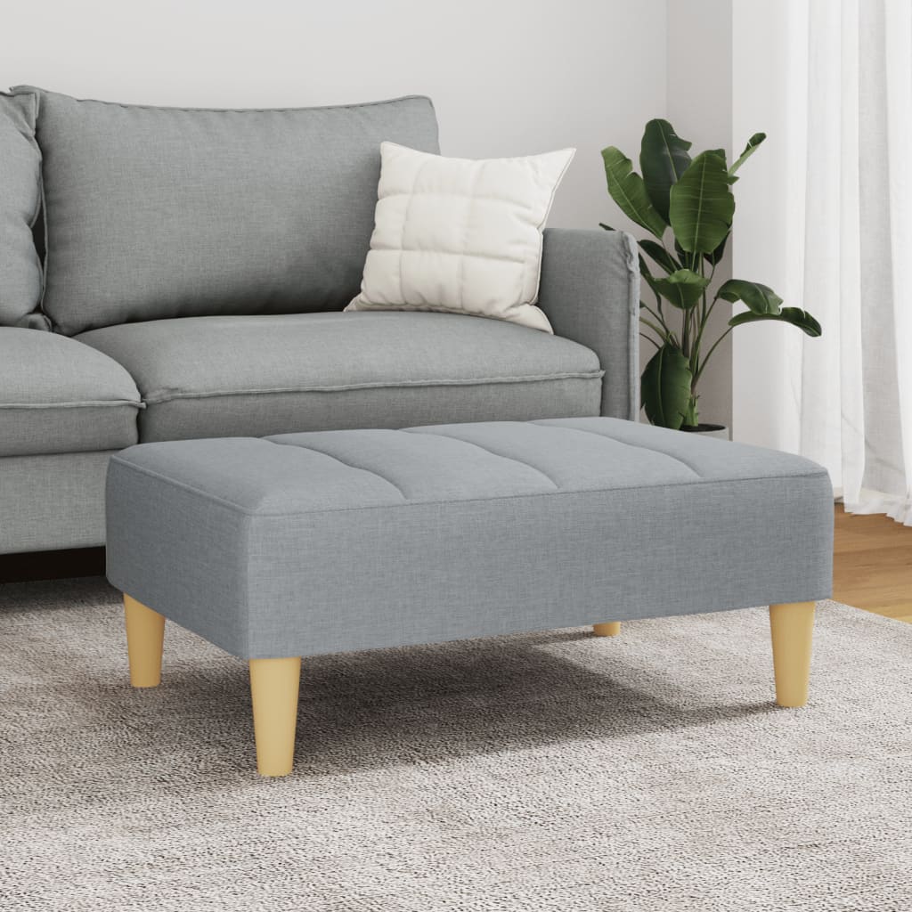 Poggiapiedi Grigio Chiaro 77x55x31 cm in Tessuto | homemem39