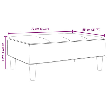 Poggiapiedi Grigio Chiaro 77x55x31 cm in Tessuto | homemem39