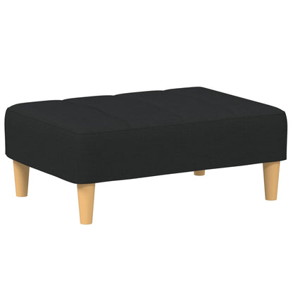 Poggiapiedi Nero 77x55x31 cm in Tessuto | homemem39