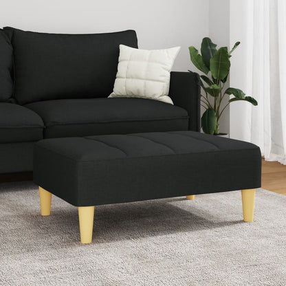Poggiapiedi Nero 77x55x31 cm in Tessuto | homemem39