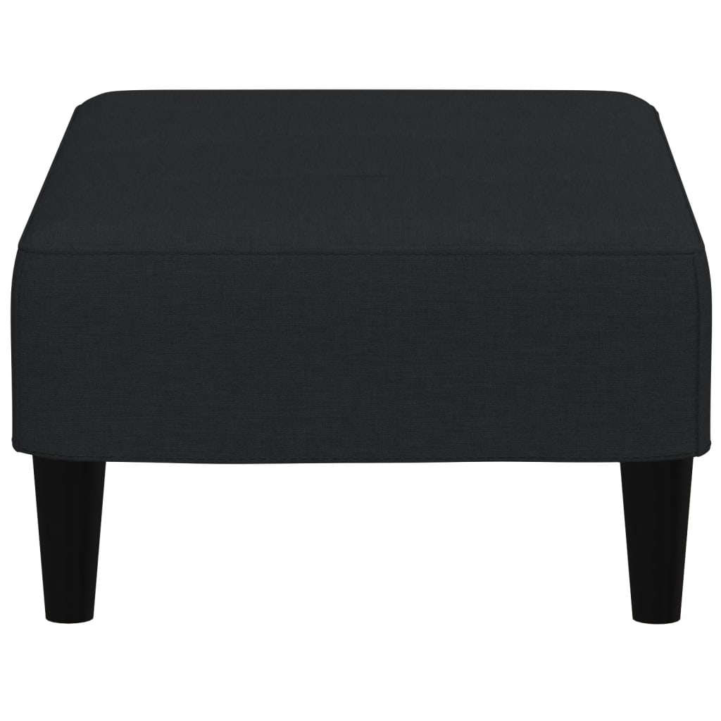 Poggiapiedi Nero 77x55x31 cm in Velluto