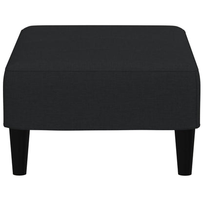 Poggiapiedi Nero 77x55x31 cm in Velluto