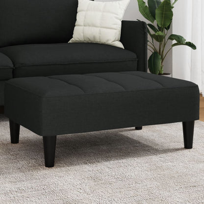 Poggiapiedi Nero 77x55x31 cm in Velluto