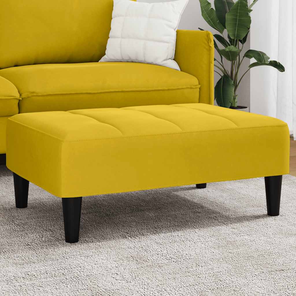 Poggiapiedi Giallo 77x55x31 cm in Velluto | homemem39