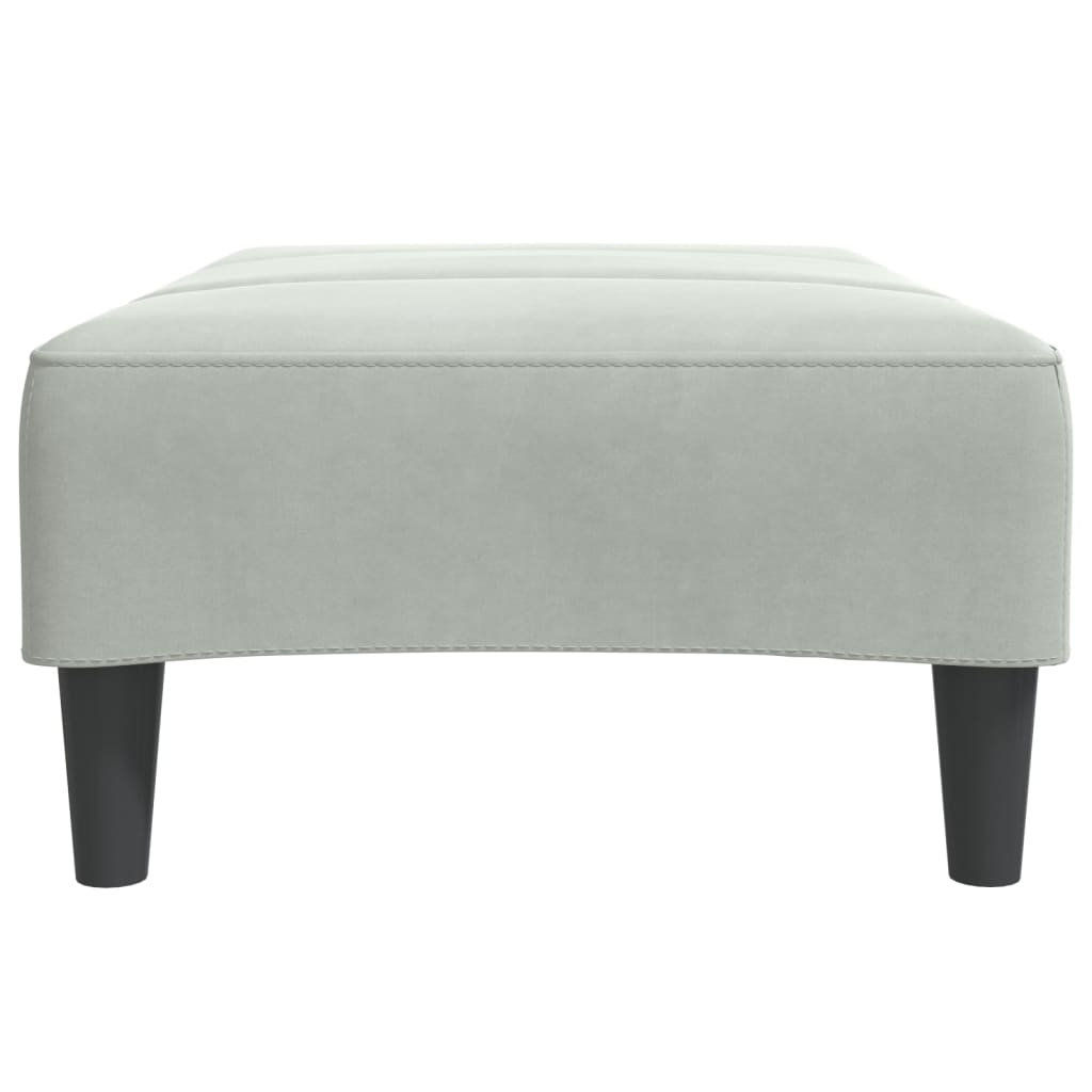 Poggiapiedi Grigio Chiaro 77x55x31 cm in Velluto | homemem39