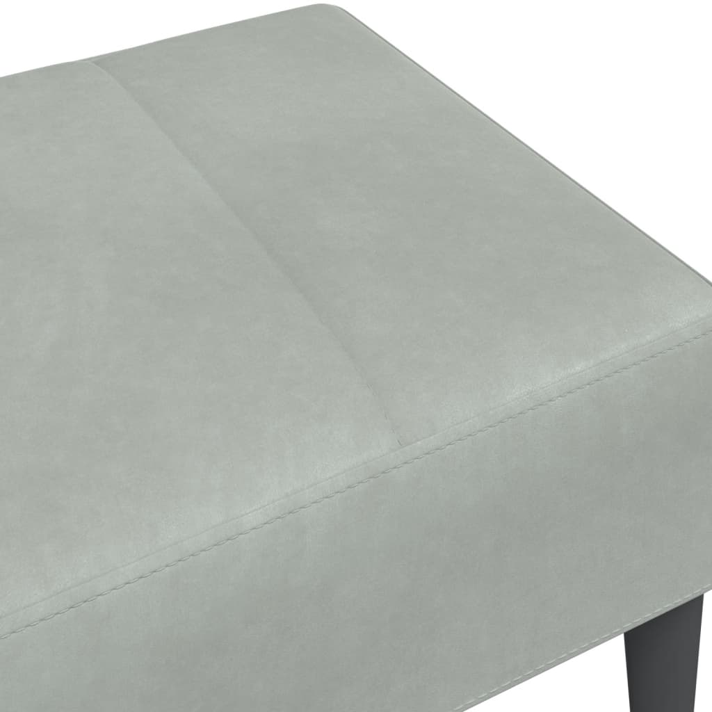 Poggiapiedi Grigio Chiaro 77x55x31 cm in Velluto | homemem39