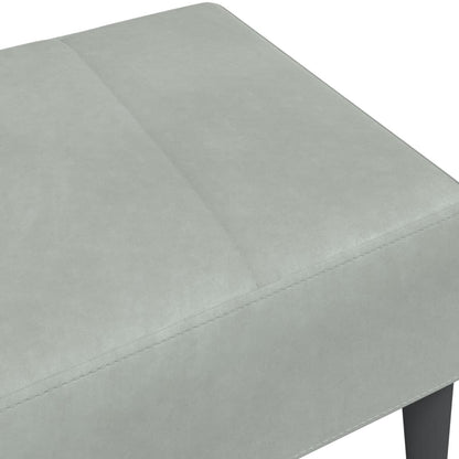 Poggiapiedi Grigio Chiaro 77x55x31 cm in Velluto | homemem39
