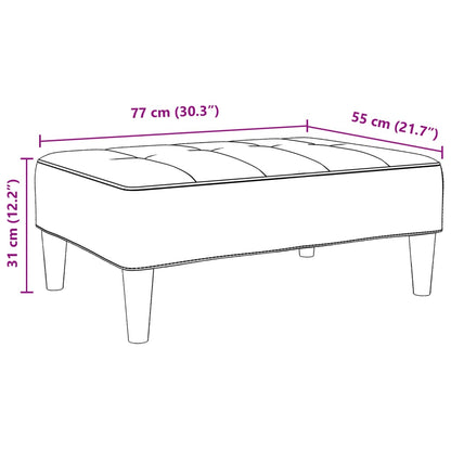 Poggiapiedi Nero 77x55x31 cm in Tessuto