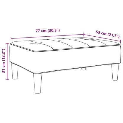 Poggiapiedi Grigio Scuro 77x55x31 cm in Velluto