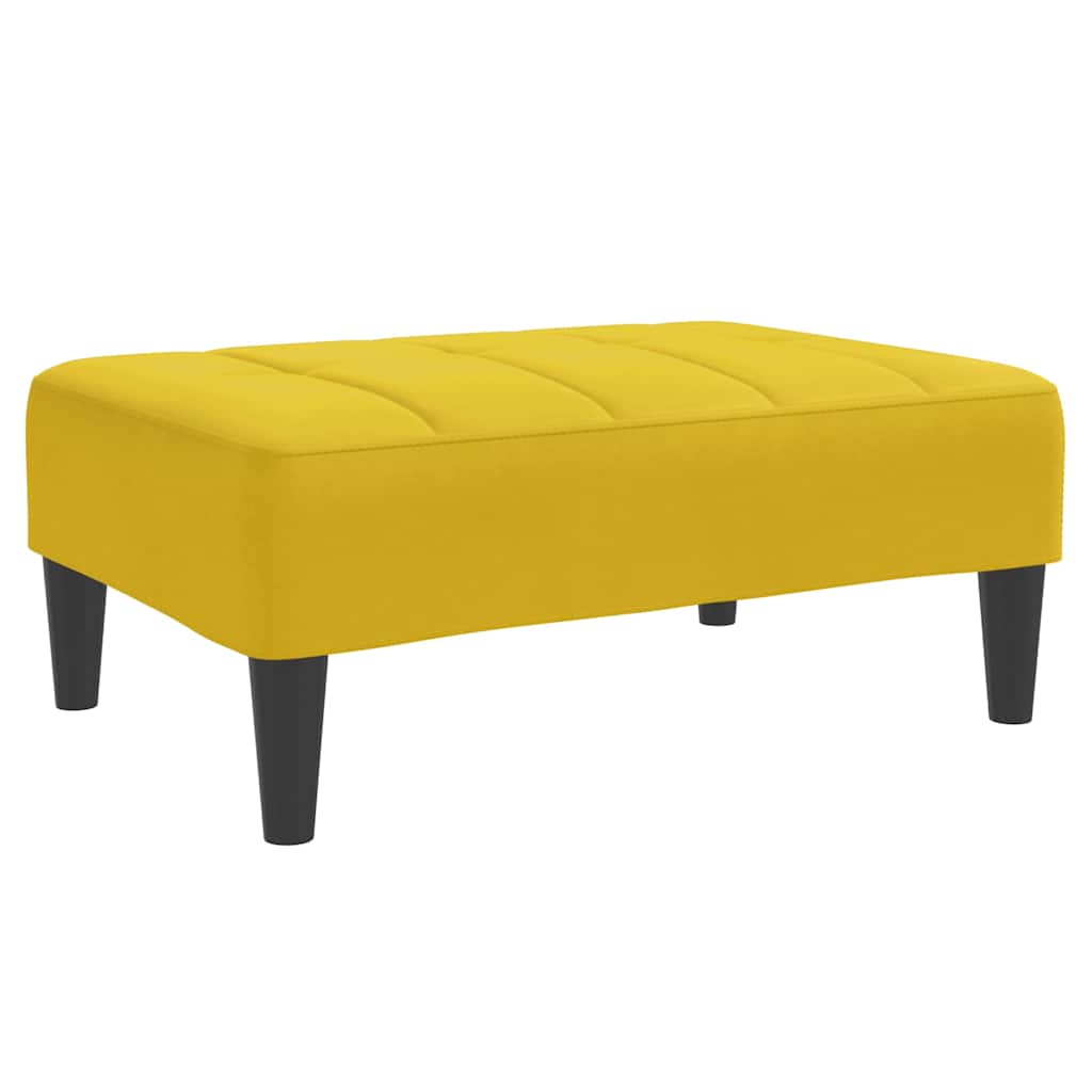 Poggiapiedi Giallo 77x55x31 cm in Velluto | homemem39