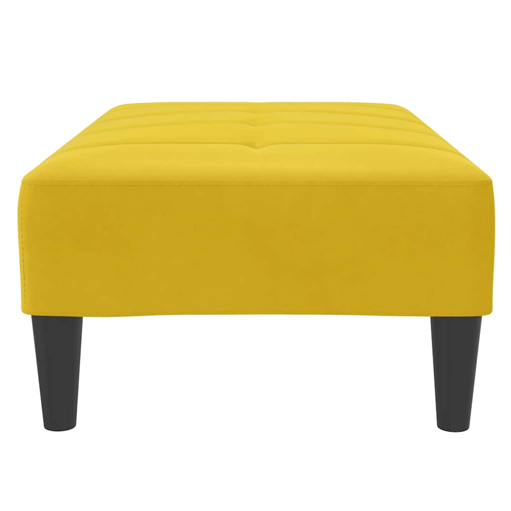 Poggiapiedi Giallo 77x55x31 cm in Velluto | homemem39