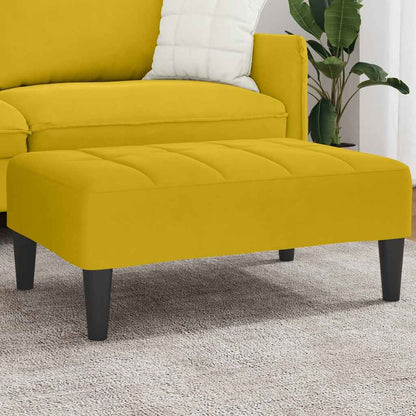 Poggiapiedi Giallo 77x55x31 cm in Velluto | homemem39
