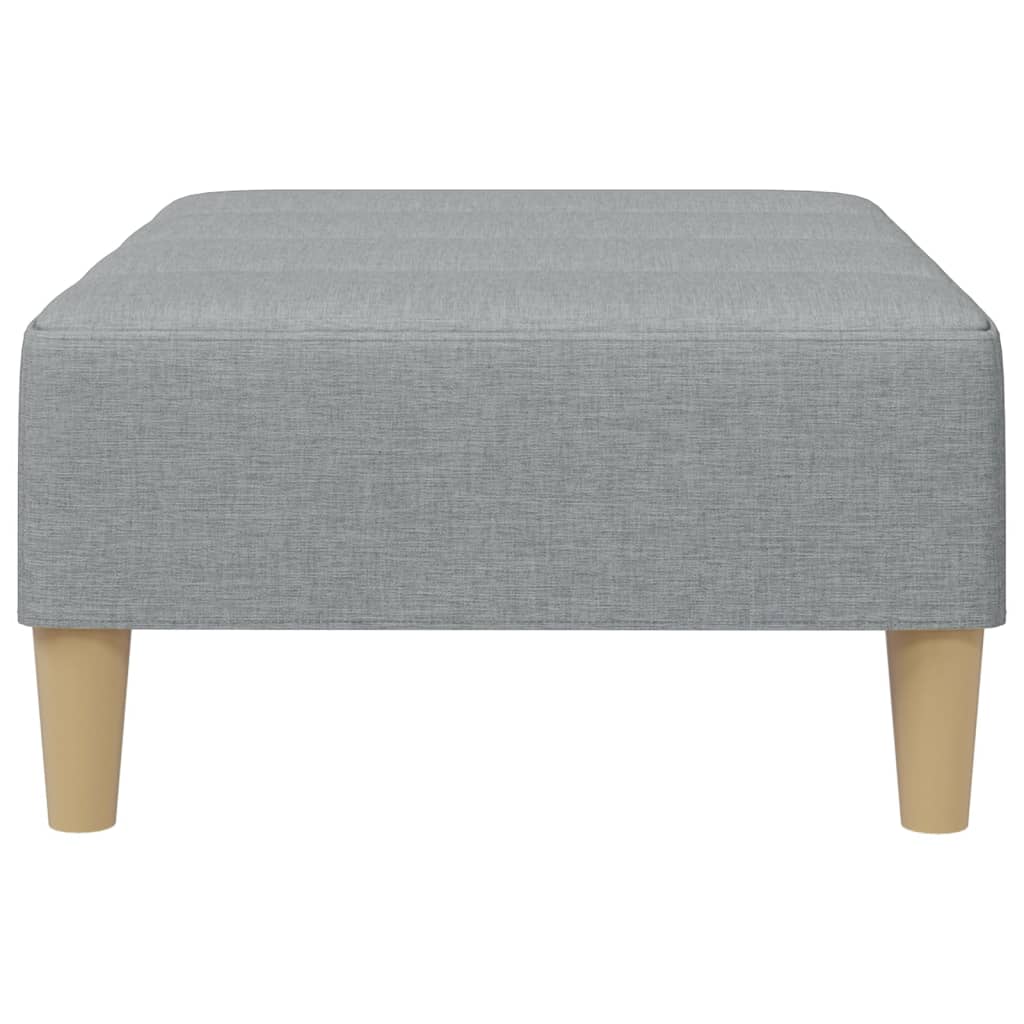 Poggiapiedi Grigio Chiaro 77x55x31 cm in Tessuto