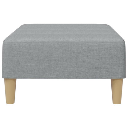 Poggiapiedi Grigio Chiaro 77x55x31 cm in Tessuto