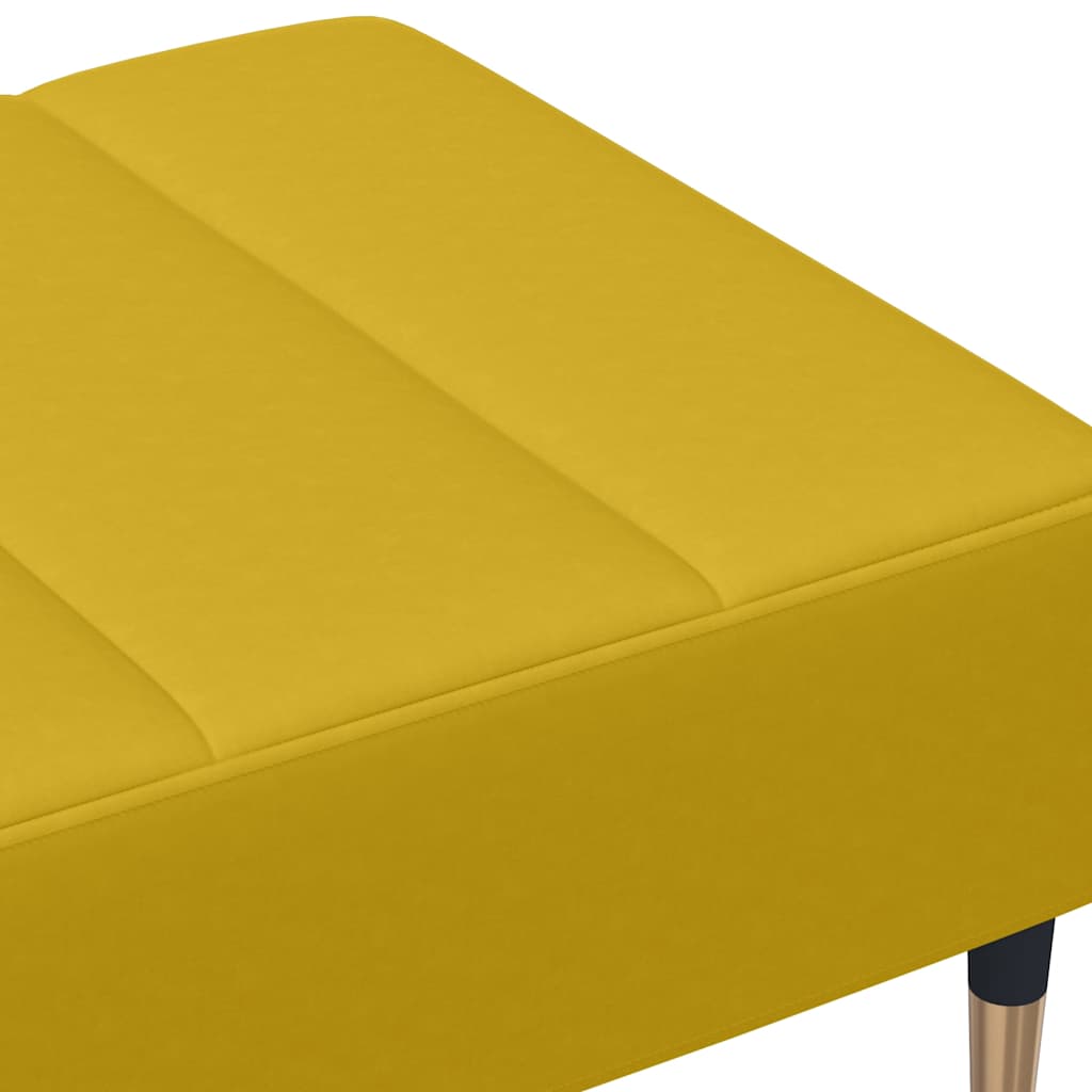 Poggiapiedi Giallo 77x55x31 cm in Velluto | homemem39