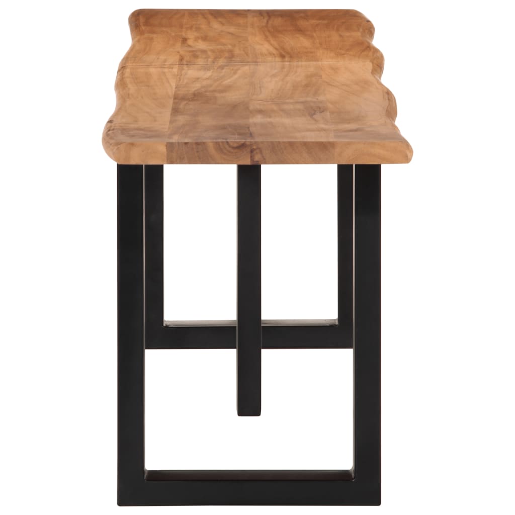Panca 160 cm in Legno Massello di Acacia e Acciaio