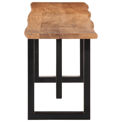 Panca 160 cm in Legno Massello di Acacia e Acciaio