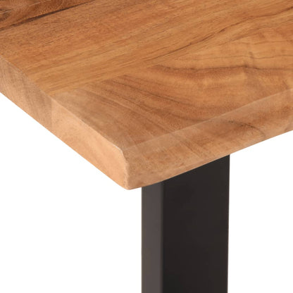 Panca 160 cm in Legno Massello di Acacia e Acciaio