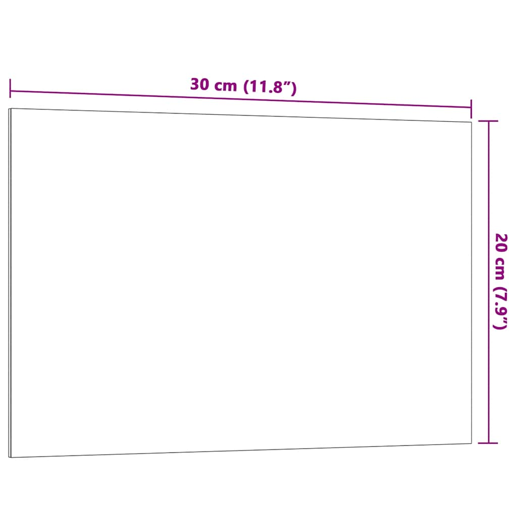 Lavagna Magnetica a Parete Bianca 30x20 cm Vetro Temperato