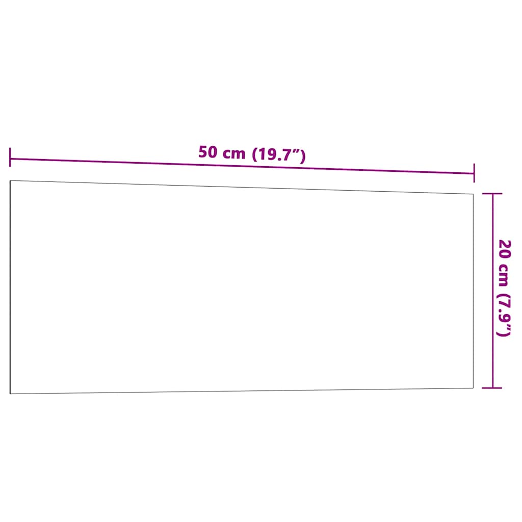 Lavagna Magnetica a Parete Bianca 50x20 cm Vetro Temperato