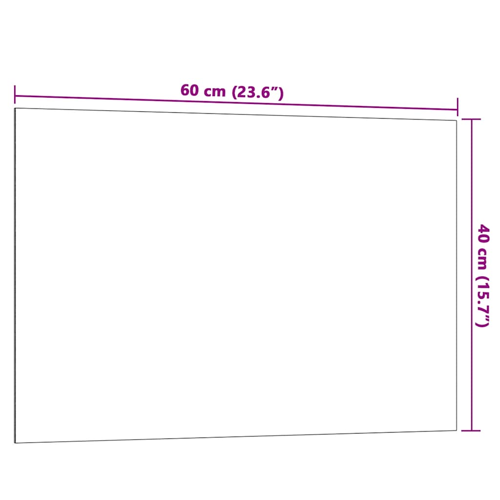 Lavagna Magnetica a Parete Bianca 60x40 cm Vetro Temperato