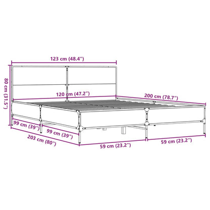 Giroletto Rovere Fumo 120x200 cm in Legno Multistrato Metallo | homemem39