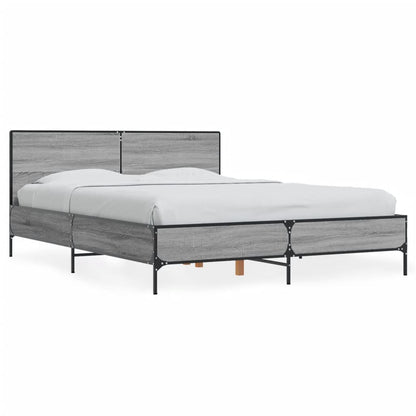 Giroletto Grigio Sonoma 120x200 cm in Legno Multistrato Metallo | homemem39