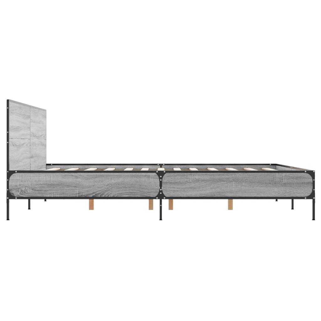 Giroletto Grigio Sonoma 120x200 cm in Legno Multistrato Metallo | homemem39