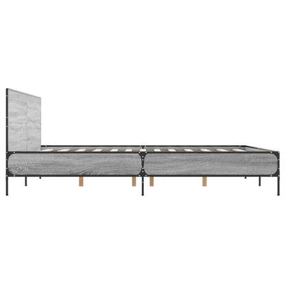 Giroletto Grigio Sonoma 120x200 cm in Legno Multistrato Metallo | homemem39
