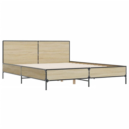 Giroletto Rovere Sonoma 140x200 cm in Legno Multistrato Metallo | homemem39