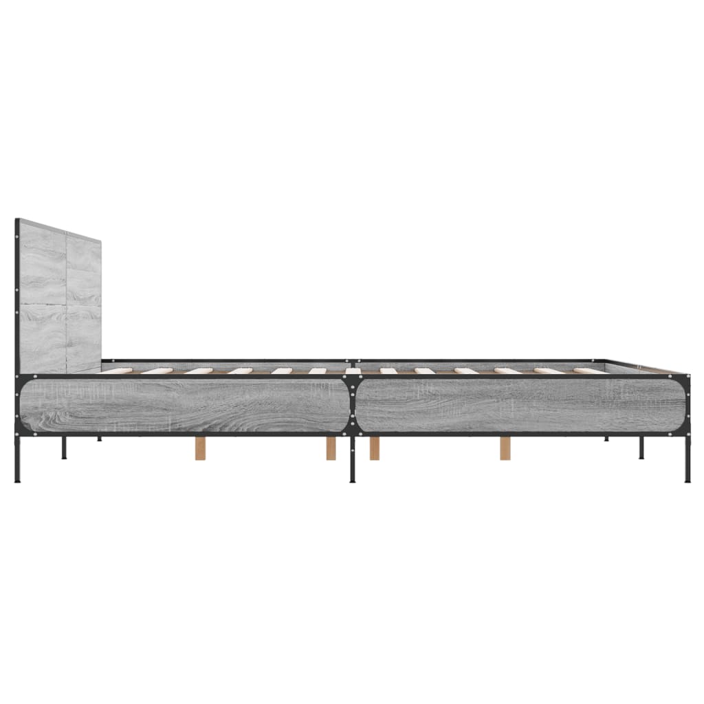 Giroletto Grigio Sonoma 140x200 cm in Legno Multistrato Metallo | homemem39